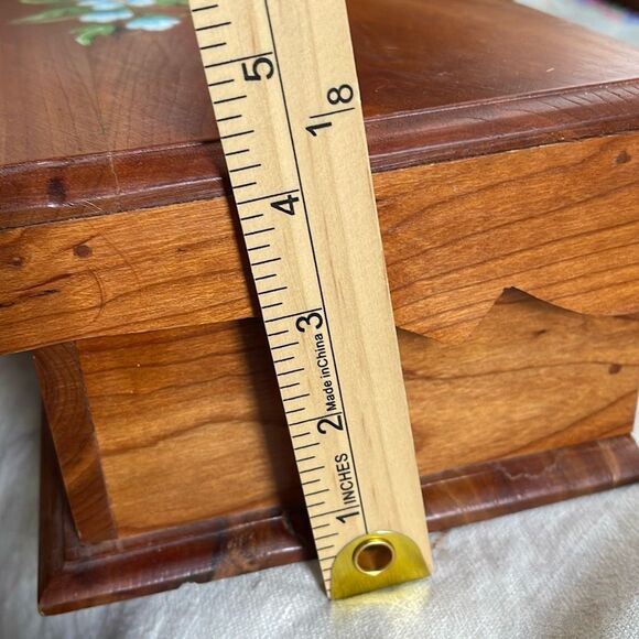 Vintage handmade pine double recipe box Arvella’s Summer Shop & Art Gallery - Picture 8 of 9